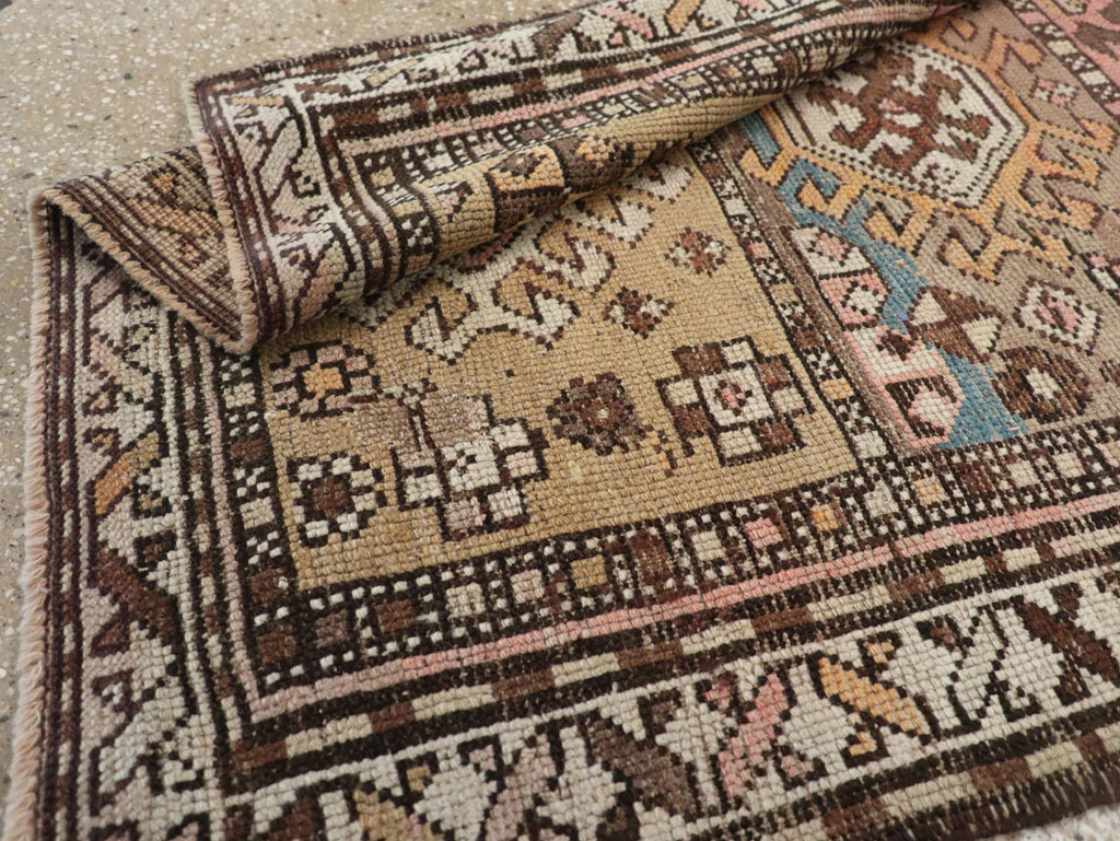 Caucasian Inspired Antique Persian Kurd Throw Rug, No.26619 - Galerie Shabab