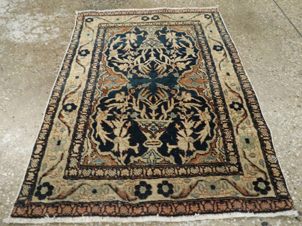 Antique Persian Tabriz Haji Jalili Throw Rug, No.26625 - Galerie Shabab