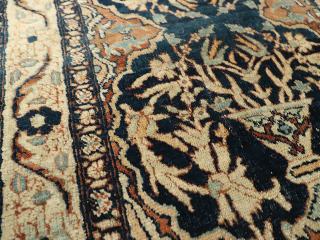 Antique Persian Tabriz Haji Jalili Throw Rug, No.26625 - Galerie Shabab