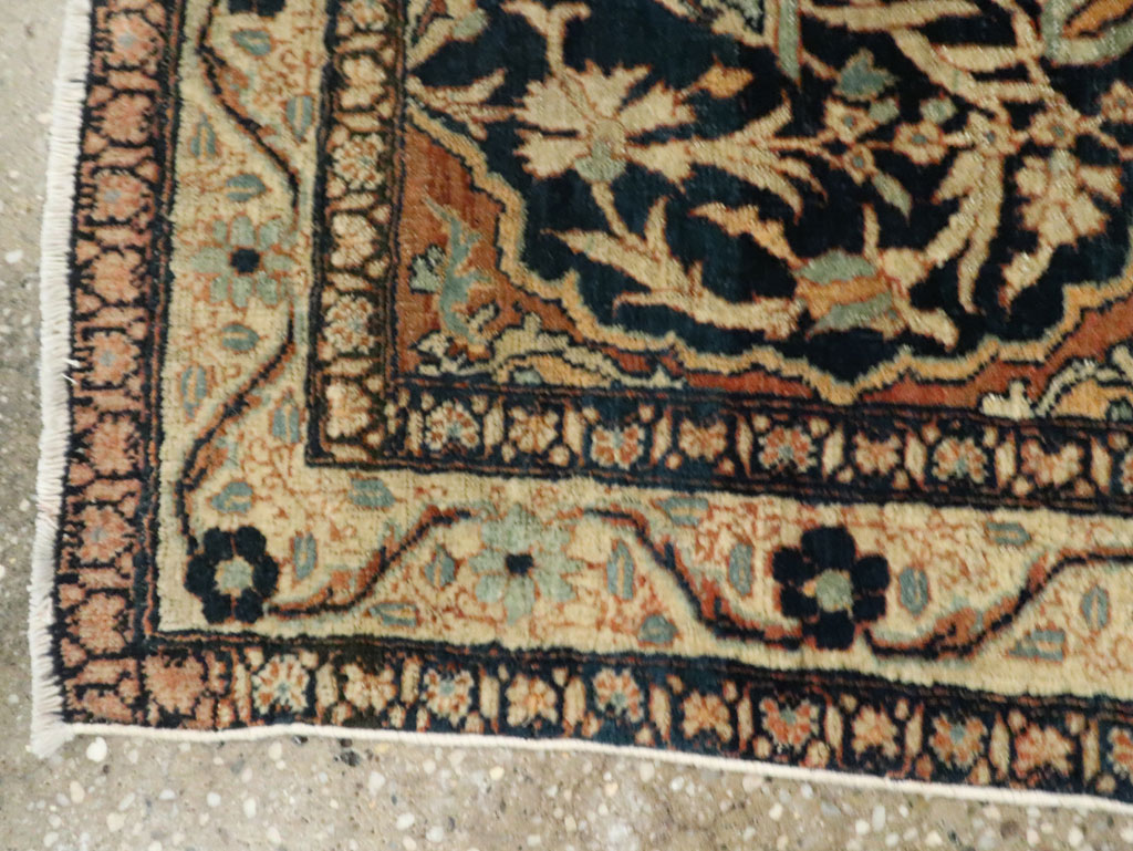 Antique Persian Tabriz Haji Jalili Throw Rug, No.26625 - Galerie Shabab
