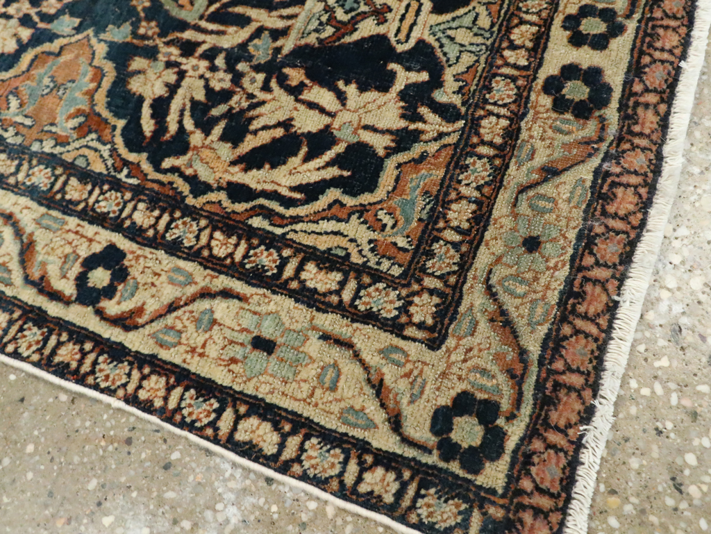 Antique Persian Tabriz Haji Jalili Throw Rug, No.26625 - Galerie Shabab