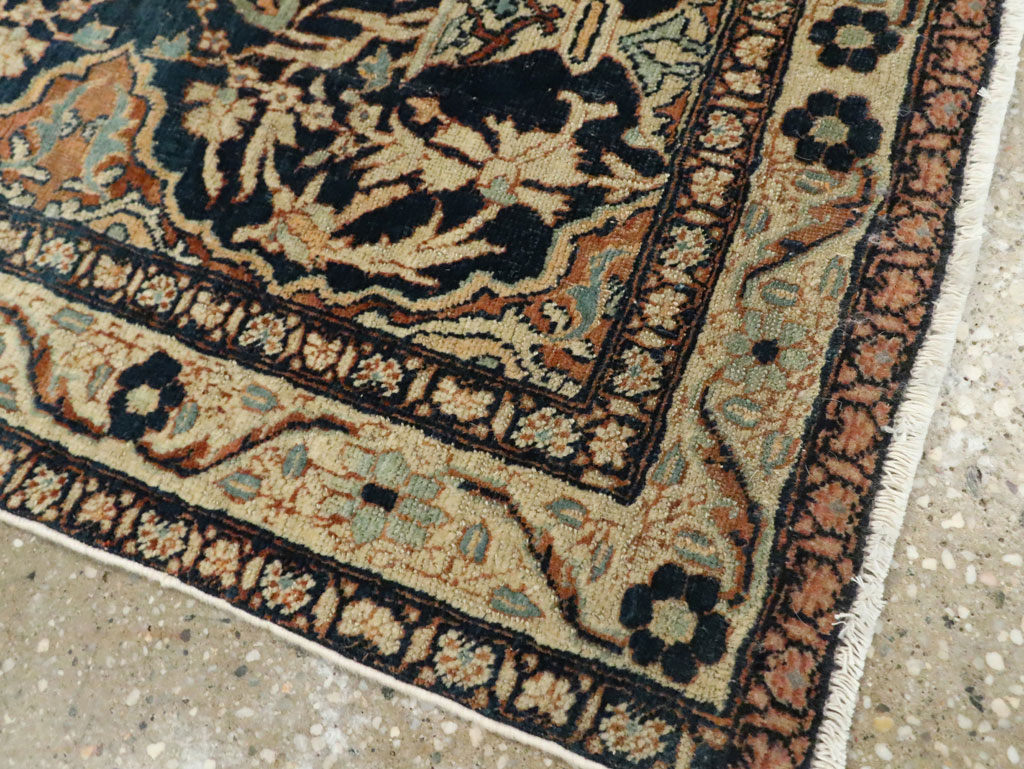 Antique Persian Tabriz Haji Jalili Throw Rug, No.26625 - Galerie Shabab