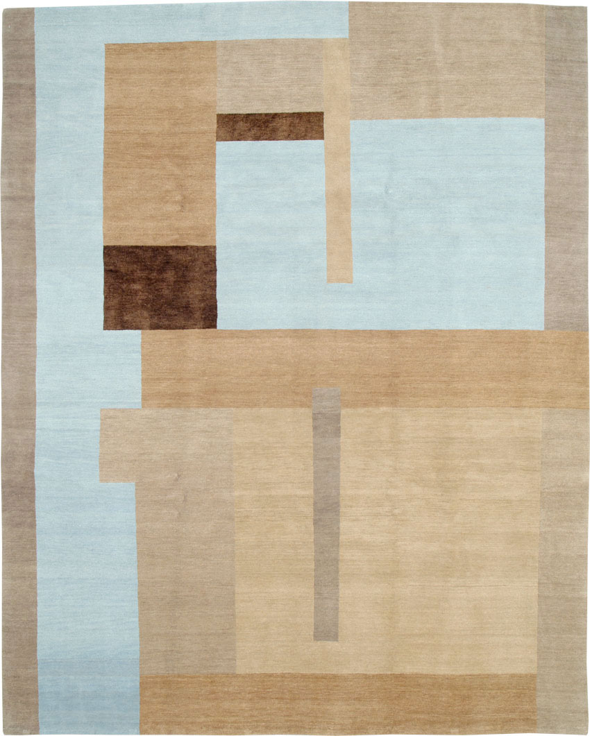 Contemporary Tibetan Art Deco Inspired Room Size Carpet, No.26634 - Galerie Shabab
