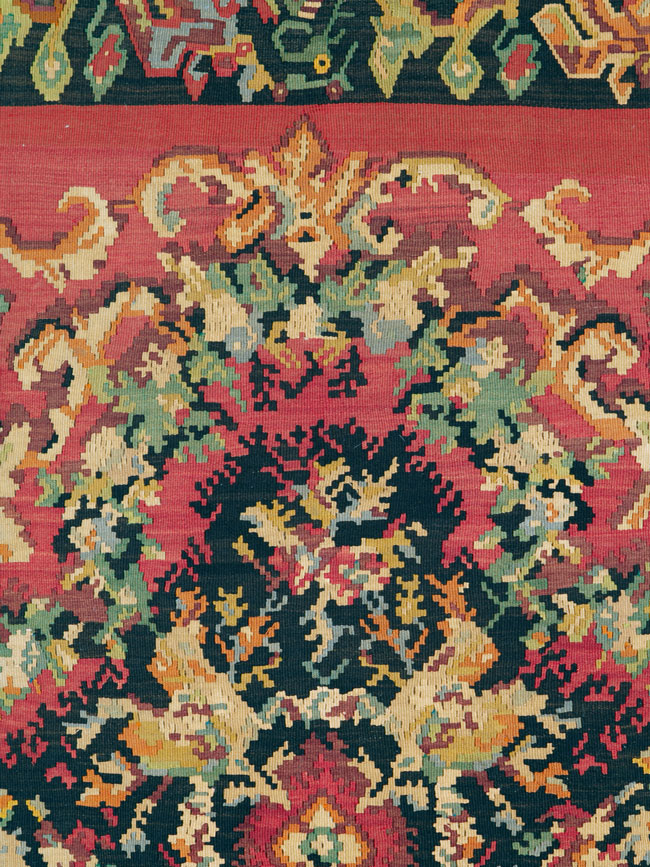 Vintage Russian Bessarabian Flatweave, No.26647 - Galerie Shabab
