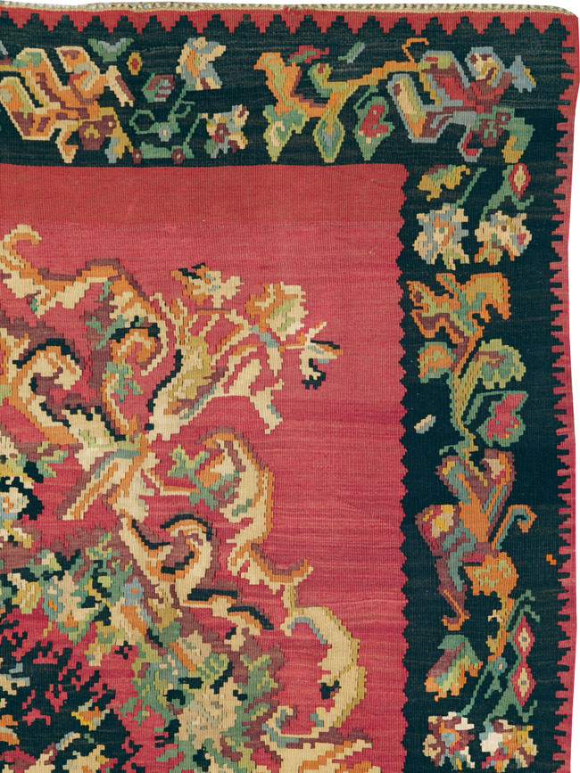 Vintage Russian Bessarabian Flatweave, No.26647 - Galerie Shabab