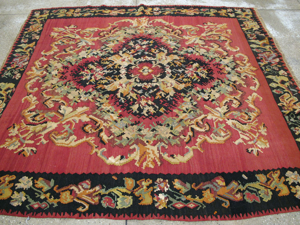 Vintage Russian Bessarabian Flatweave, No.26647 - Galerie Shabab