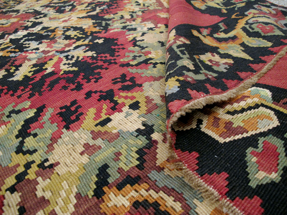 Vintage Russian Bessarabian Flatweave, No.26647 - Galerie Shabab
