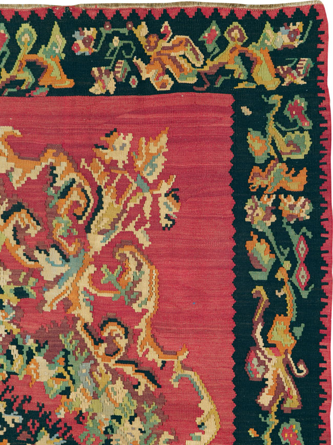 Vintage Russian Bessarabian Flatweave, No.26647 - Galerie Shabab