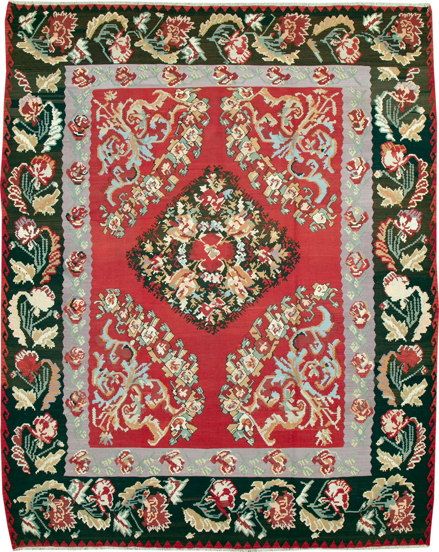 Vintage Russian Bessarabian Kilim, No.26648 - Galerie Shabab