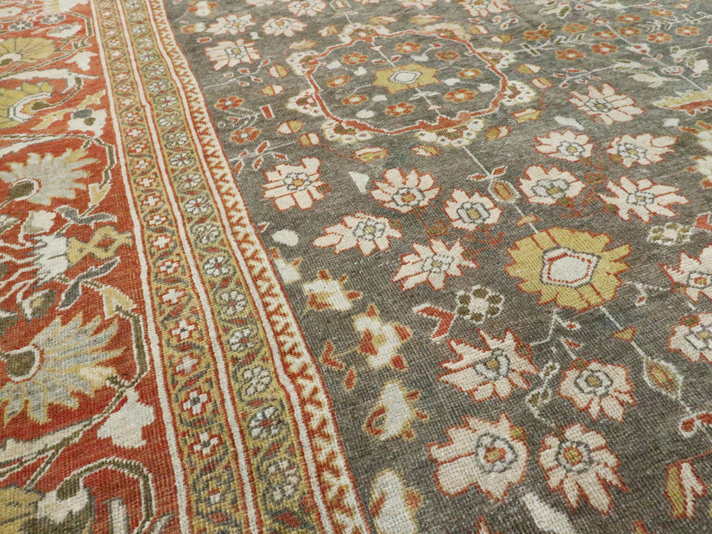 Antique Persian Mahal Oversize Carpet, No.26651 - Galerie Shabab