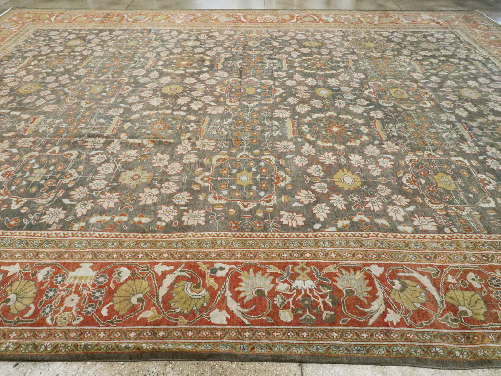 Antique Persian Mahal Oversize Carpet, No.26651 - Galerie Shabab