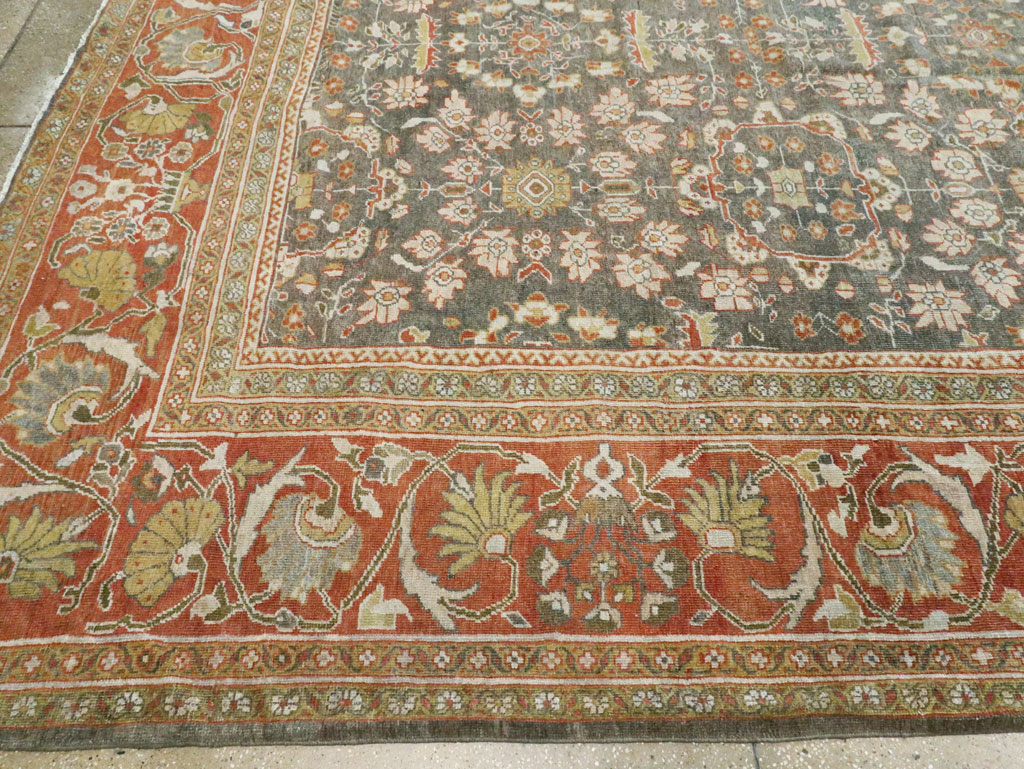 Antique Persian Mahal Oversize Carpet, No.26651 - Galerie Shabab