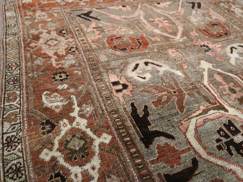 Antique Persian Bidjar Accent Rug, No.26662 - Galerie Shabab
