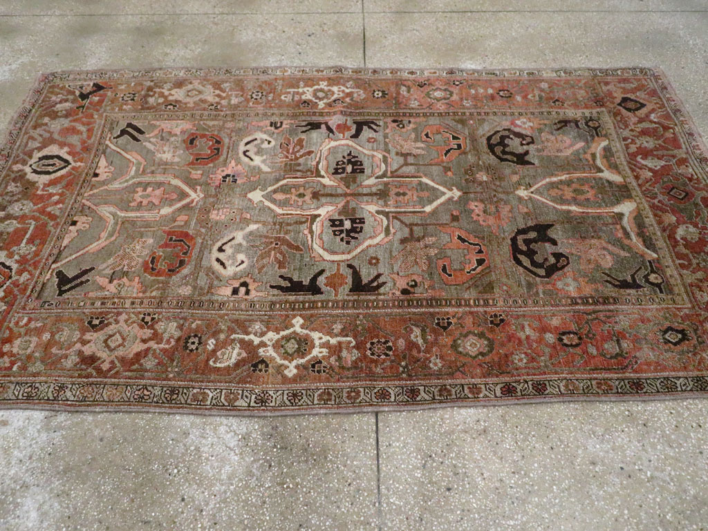 Antique Persian Bidjar Accent Rug, No.26662 - Galerie Shabab