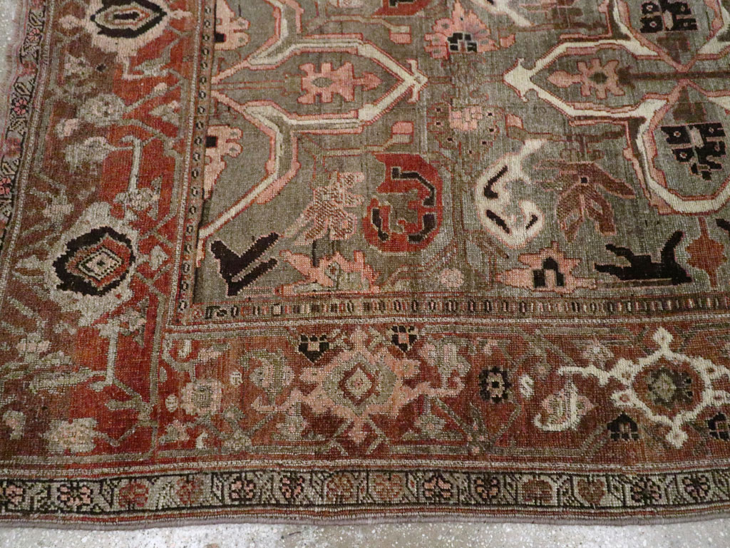 Antique Persian Bidjar Accent Rug, No.26662 - Galerie Shabab