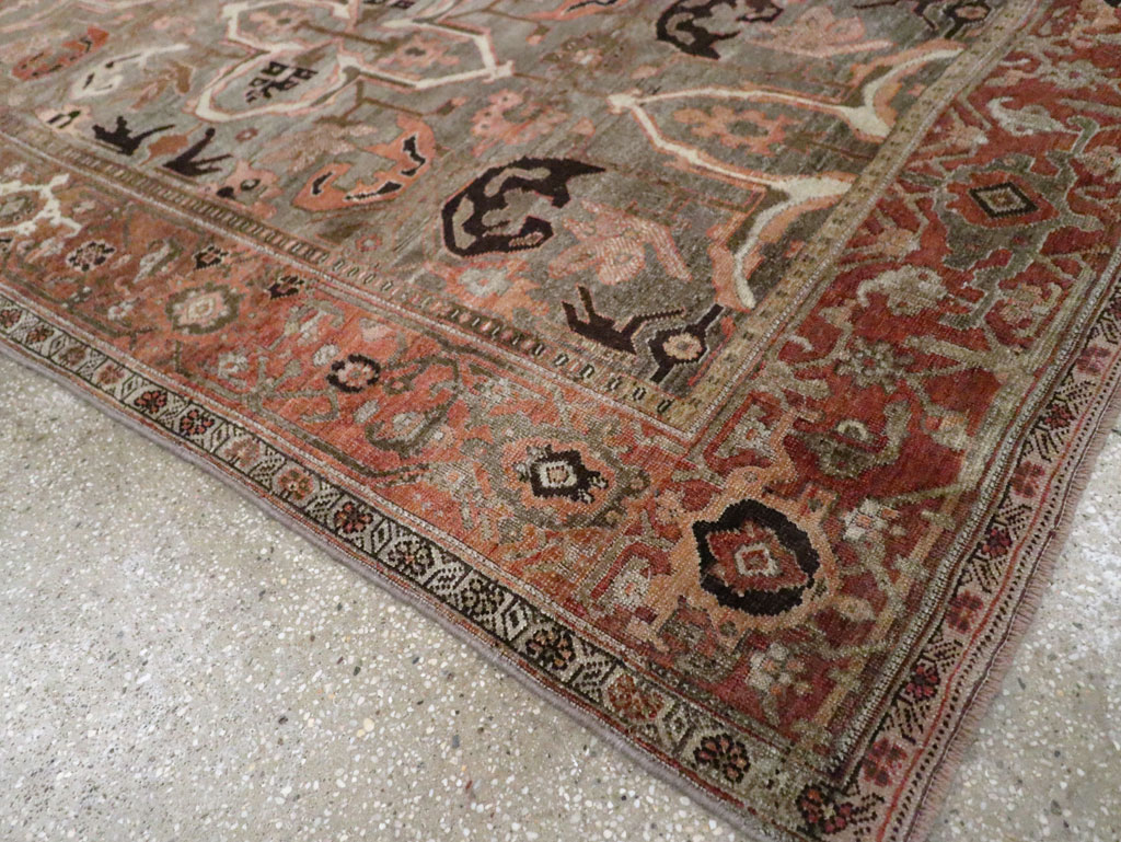 Antique Persian Bidjar Accent Rug, No.26662 - Galerie Shabab