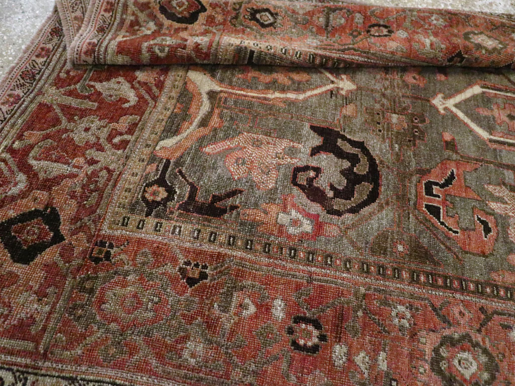 Antique Persian Bidjar Accent Rug, No.26662 - Galerie Shabab