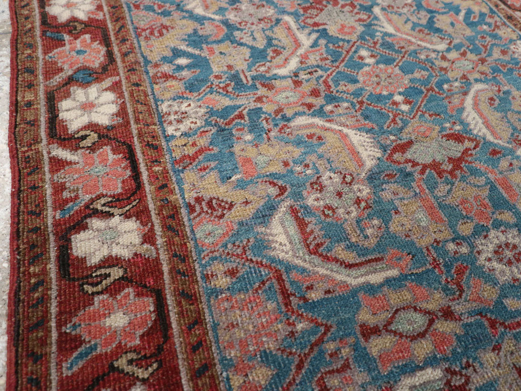 Antique Persian Heriz Throw Rug, No.26667 - Galerie Shabab