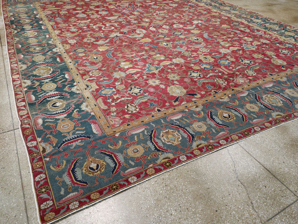 17th Century Antique Indo-Persian Isfahan Large Carpet, No.26671 - Galerie Shabab