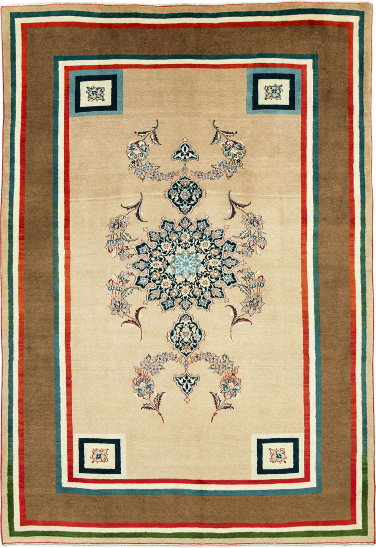 Vintage Persian Isfahan Rug, No.26678 - Galerie Shabab