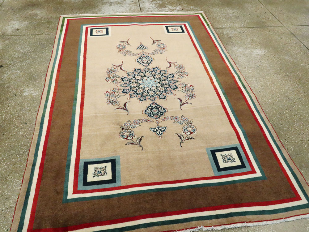 Vintage Persian Isfahan Rug, No.26678 - Galerie Shabab
