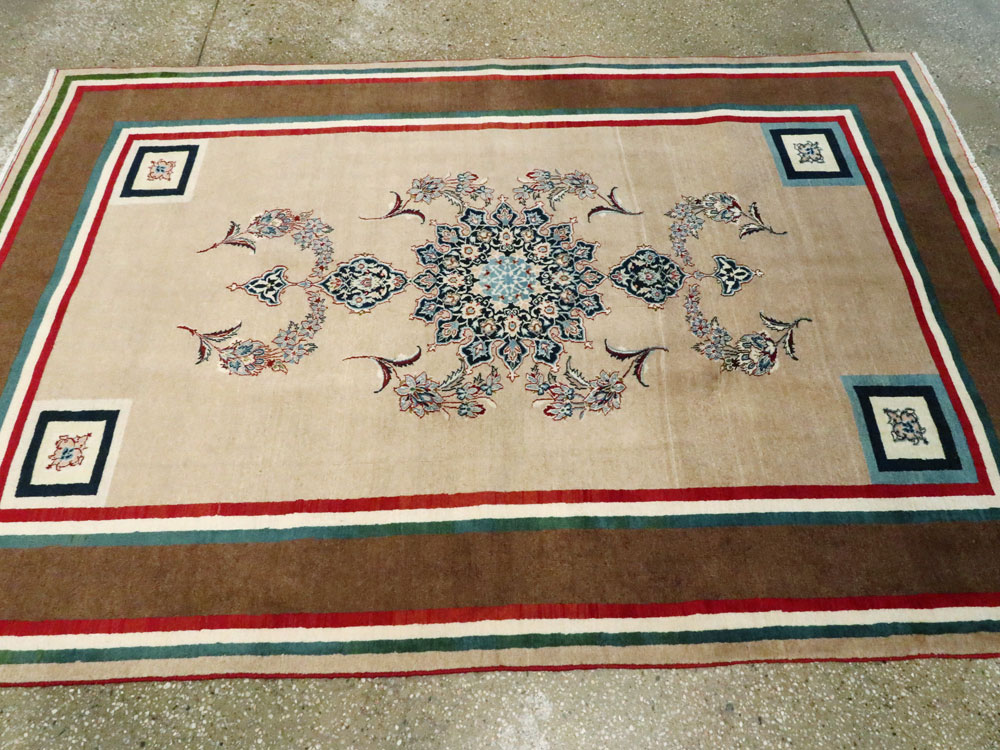 Vintage Persian Isfahan Rug, No.26678 - Galerie Shabab