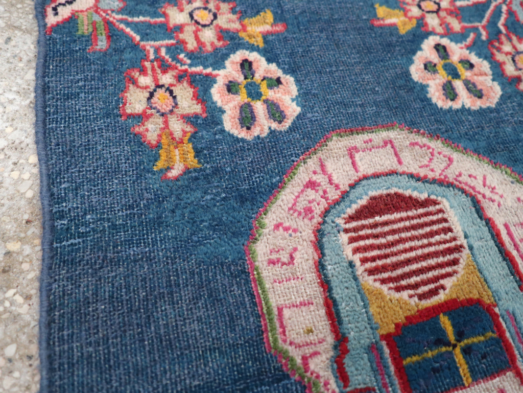 Vintage Persian Mashad Pictorial Throw Rug (Pair: 1 of 2), No.26680 - Galerie Shabab