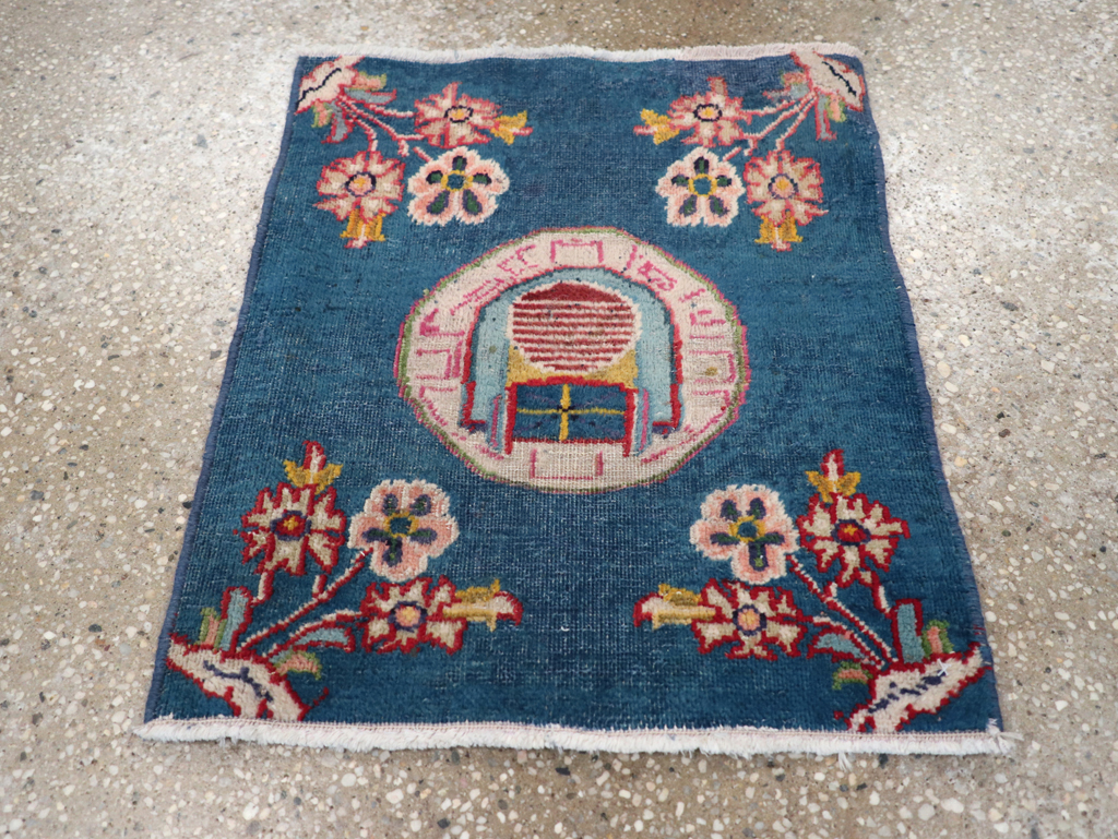 Vintage Persian Mashad Pictorial Throw Rug (Pair: 2 of 2), No.26681 - Galerie Shabab