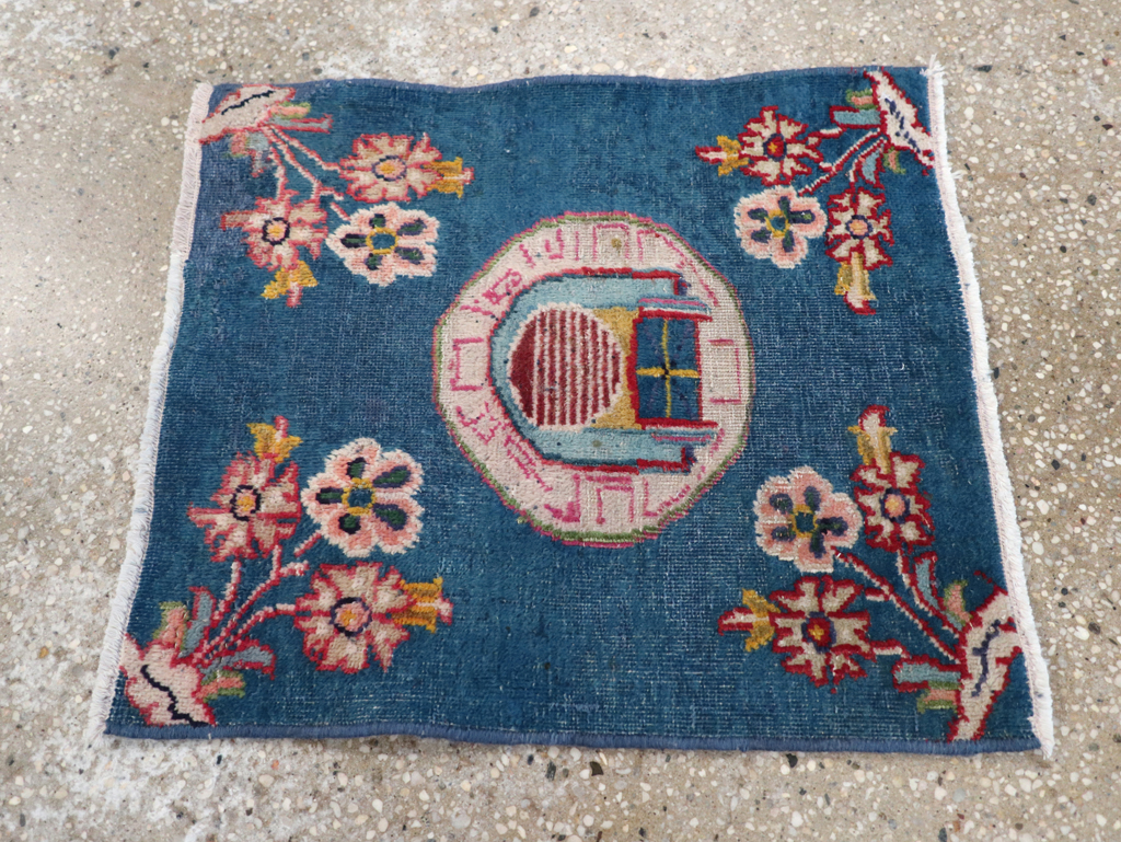 Vintage Persian Mashad Pictorial Throw Rug (Pair: 2 of 2), No.26681 - Galerie Shabab