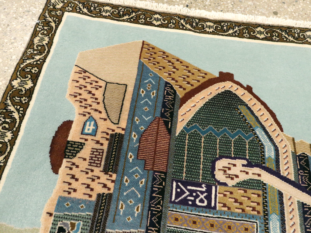 Vintage Persian Tabriz Pictorial Rug, No.26682 - Galerie Shabab