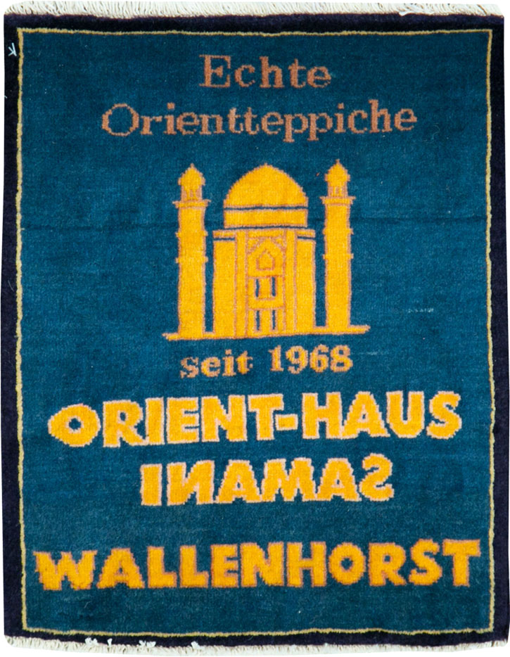 Vintage Persian Kashan Pictorial Rug, No.26685 - Galerie Shabab