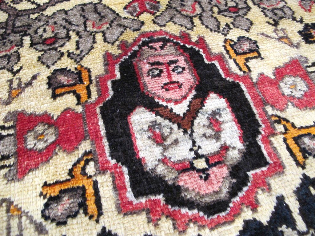 Vintage Persian Malayer Pictorial Rug (Pair: 1 of 2), No.26687 - Galerie Shabab