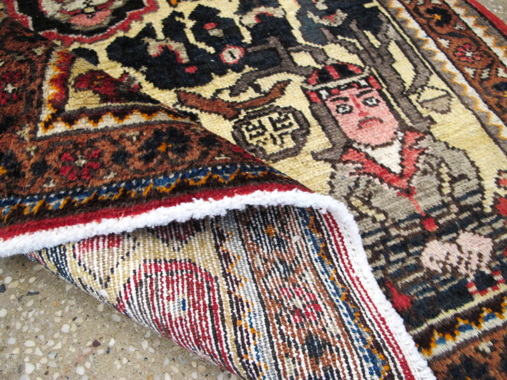 Vintage Persian Malayer Pictorial Rug (Pair: 1 of 2), No.26687 - Galerie Shabab