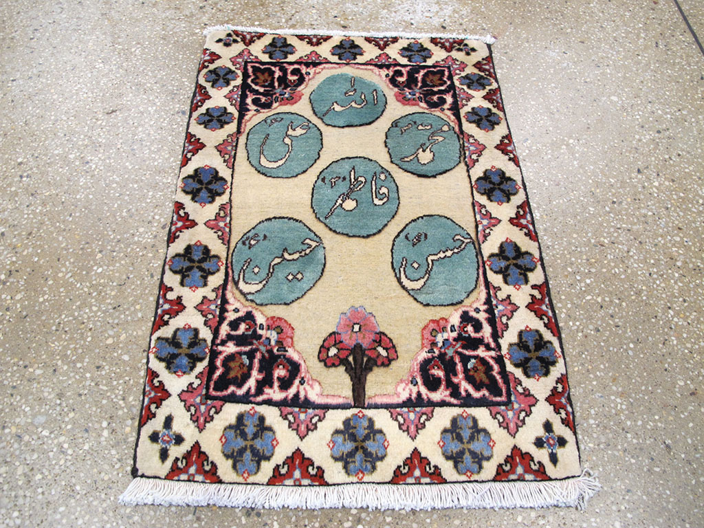 Vintage Persian Tabriz Pictorial Rug, No.26689 - Galerie Shabab