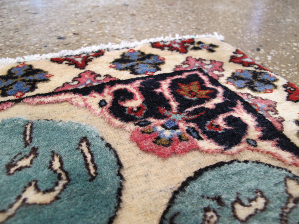 Vintage Persian Tabriz Pictorial Rug, No.26689 - Galerie Shabab