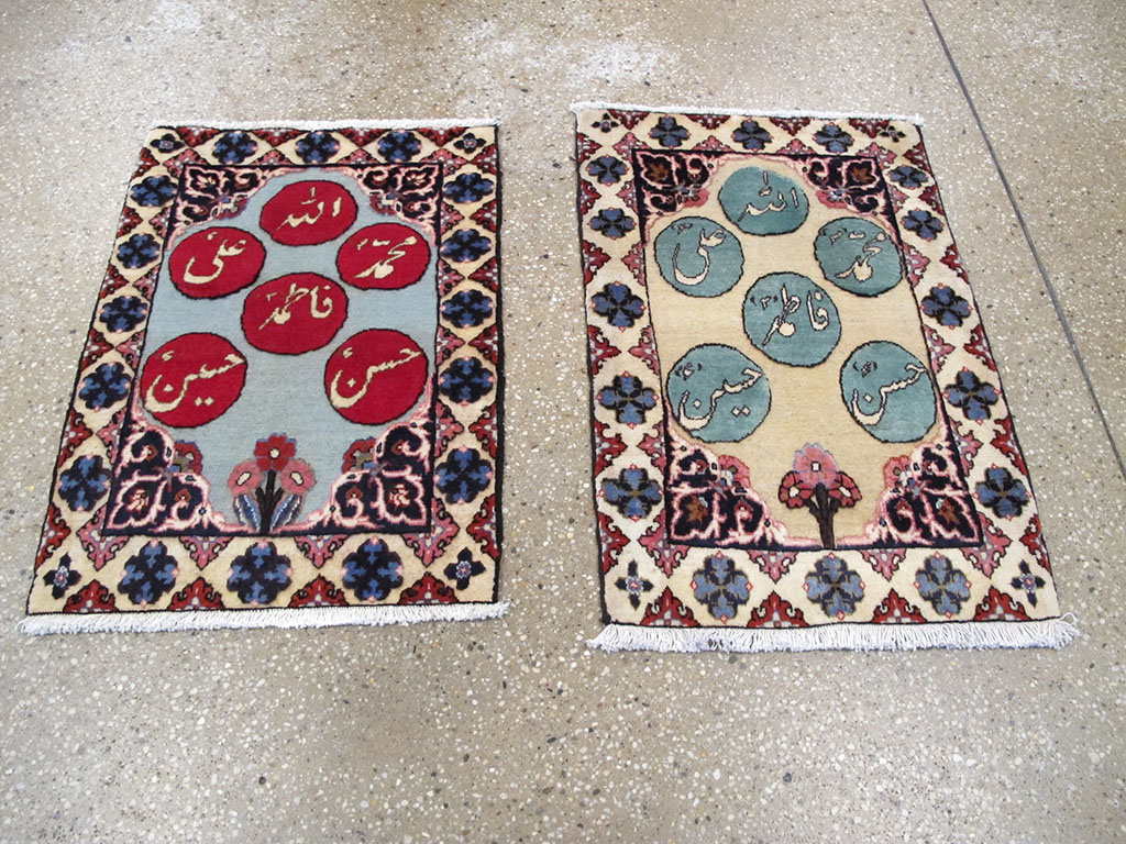 Vintage Persian Tabriz Pictorial Rug (Pair: 2 of 2), No.26690 - Galerie Shabab