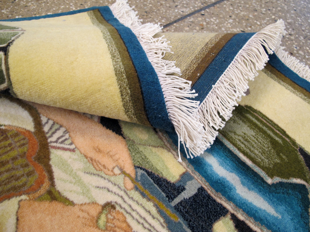 Vintage Persian Tabiz Pictorial Rug, No.26693 - Galerie Shabab