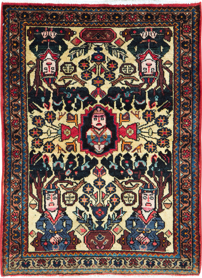 Vintage Persian Malayer Pictorial Rug (Pair: 2 of 2), No.26694 - Galerie Shabab