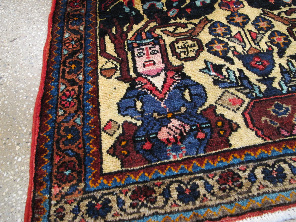 Vintage Persian Malayer Pictorial Rug (Pair: 2 of 2), No.26694 - Galerie Shabab