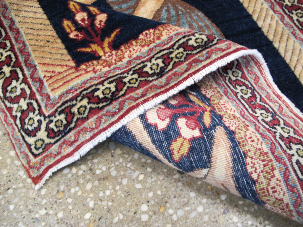 Antique Persian Lavar Kerman Pictorial Rug, No.26695 - Galerie Shabab