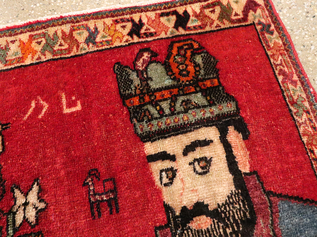 Vintage Persian Shiraz Pictorial Rug, No.26699 - Galerie Shabab