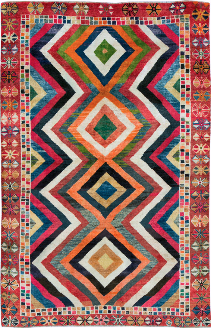 Vintage Persian Gabbeh Rug, No.26701 - Galerie Shabab