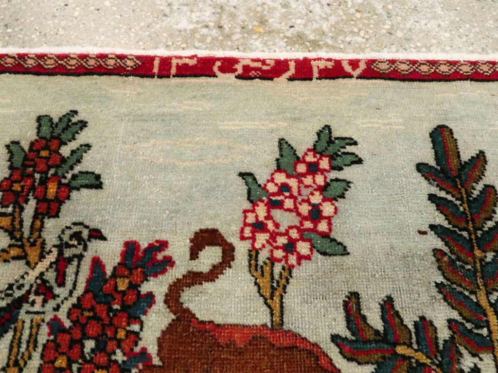 Vintage Persian Tabriz Pictorial Rug, No.26702 - Galerie Shabab