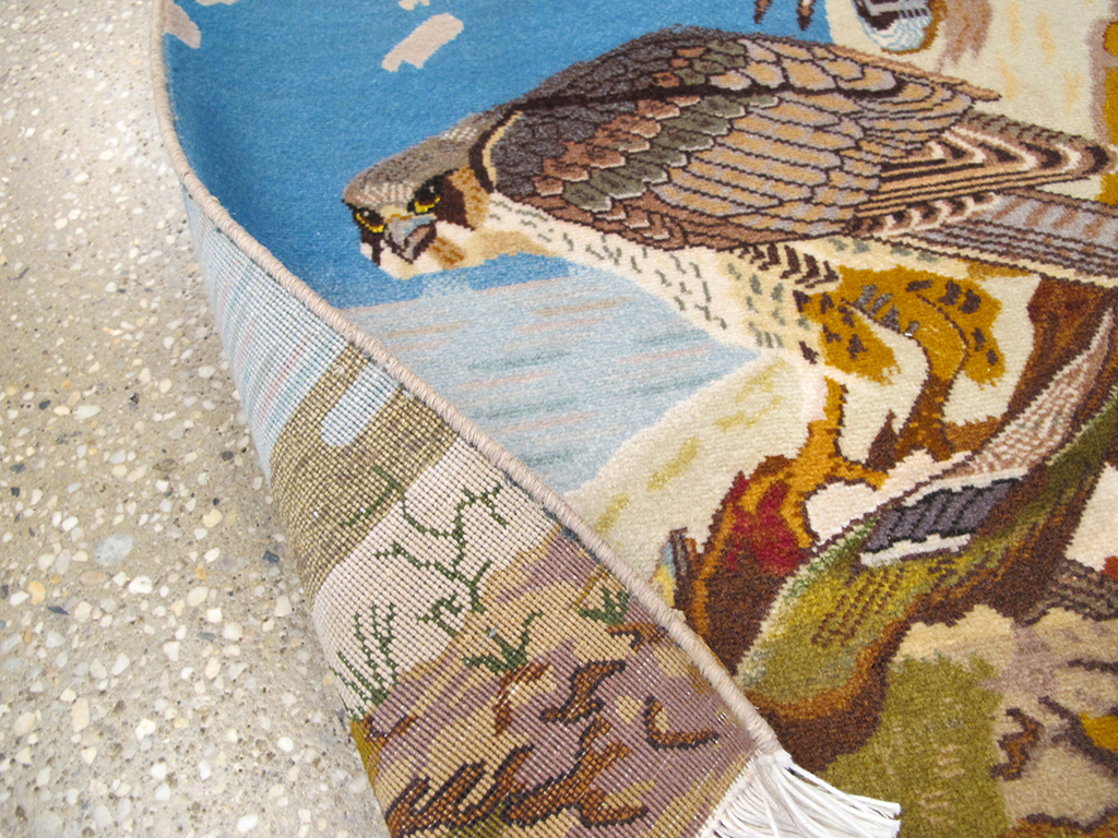 Vintage Persian Tabriz Pictorial Rug, No.26705 - Galerie Shabab