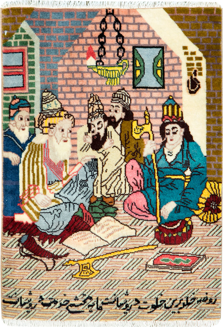 Vintage Persian Tabriz Pictorial Rug (Pair: 1 of 2), No.26706 - Galerie Shabab