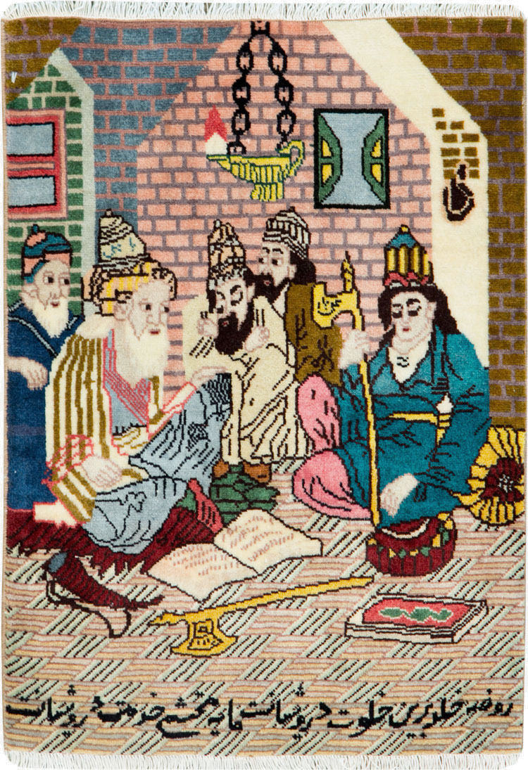 Vintage Persian Tabriz Pictorial Rug (Pair: 1 of 2), No.26706 - Galerie Shabab