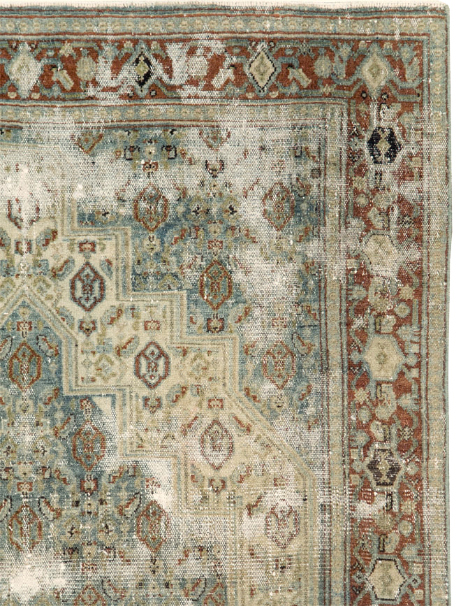 Antique Persian Senneh Distressed Rug, No.26708 - Galerie Shabab