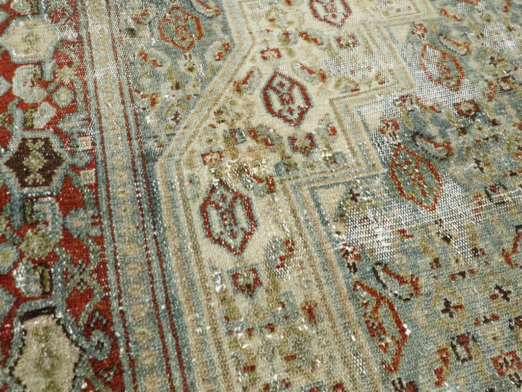 Antique Persian Senneh Distressed Rug, No.26708 - Galerie Shabab