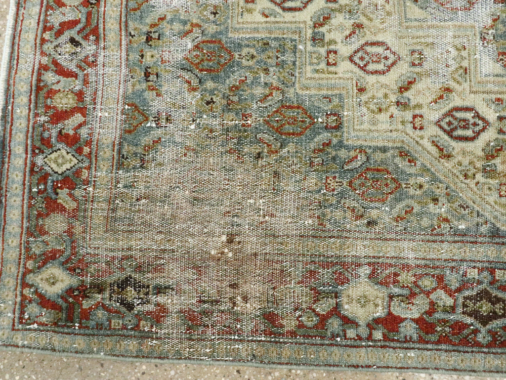 Antique Persian Senneh Distressed Rug, No.26708 - Galerie Shabab
