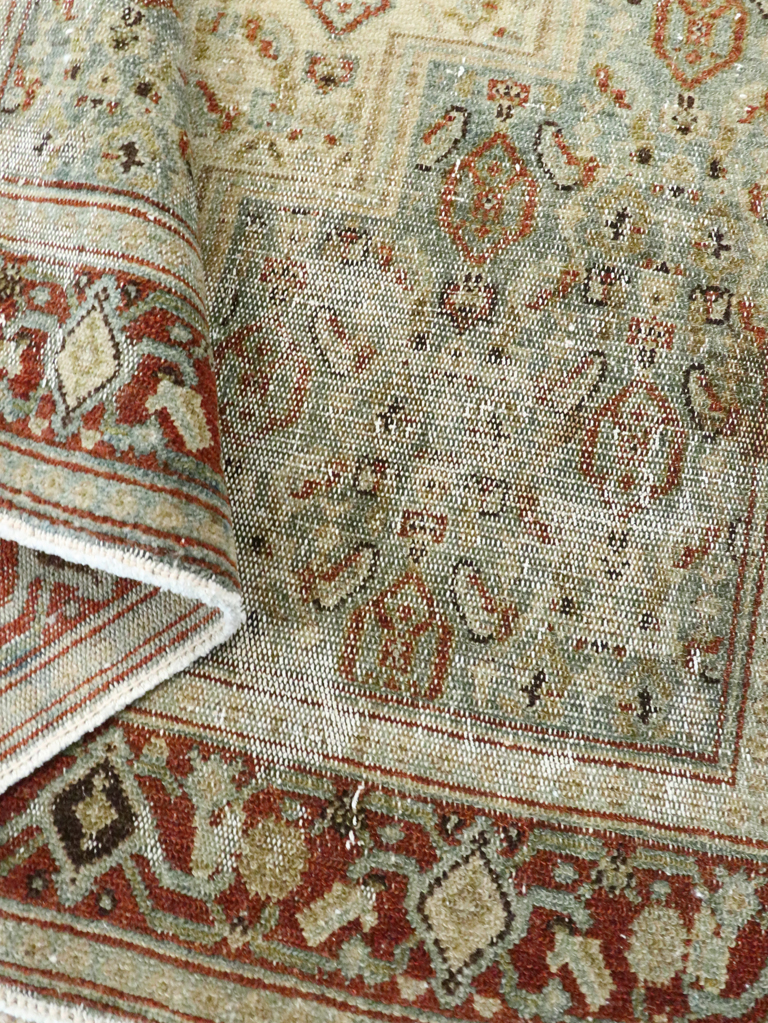 Antique Persian Senneh Distressed Rug, No.26708 - Galerie Shabab